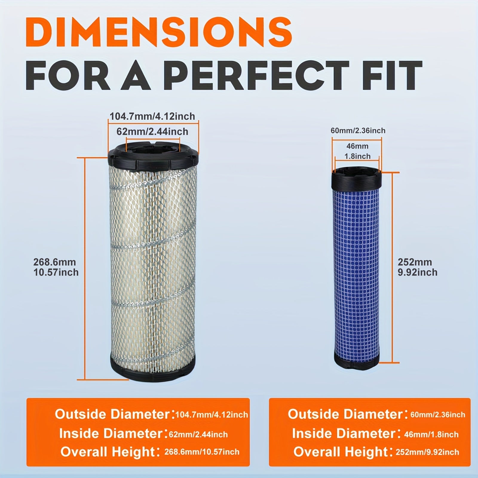 Air Filter Replacement for Kawasaki Lawn Mower Engines - High-Performance Filter for FD731V FX651V FX691V FX730V FX751V FX801V FX850V FX921V & FXT00V Models - Premium Quality and Easy Installation