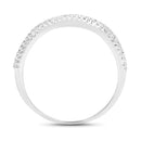 0.46 Carat Genuine White Diamond 14K White Gold Ring (F-G Color, SI Clarity)-4