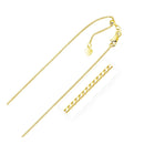 14k Yellow Gold Adjustable Box Chain 0.85mm-4
