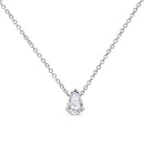 AGS Certified 14K White Gold 1/2 Cttw Diamond Pear 18" Pendant Necklace (H-I Color, VS2-SI1 Clarity)-2