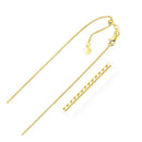 10k Yellow Gold Adjustable Box Chain 0.85mm-3