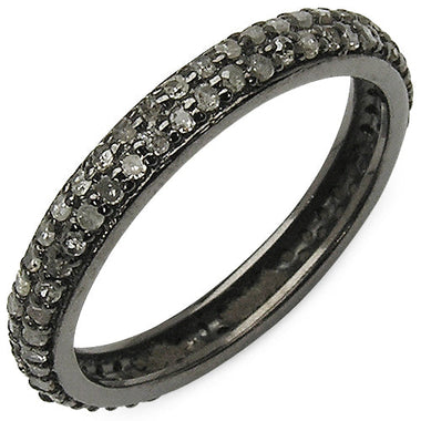 0.67 Carat Genuine TLB Diamond .925 Sterling Silver Ring