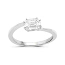 0.33 Carat Genuine White Diamond 18K White Gold Ring (F-G Color, VVS-VS Clarity)-2