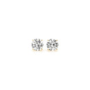 1 cttw Certified IGI Lab Grown Round Diamond Stud Earrings 14k Yellow Gold (G/VS2)-1