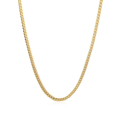 10k Yellow Gold Classic Solid Miami Cuban Chain (3.20 mm) - 0