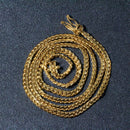 3.2mm 14k Yellow Gold Classic Solid Miami Cuban Chain-5