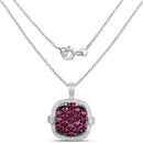 1.43 Carat Genuine Ruby .925 Sterling Silver Pendant-2