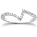 14k White Gold Fancy Zig Zag Pave Diamond Wedding Ring Band-1