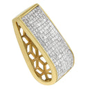 14K Yellow Gold Princess Cut Diamond Block Pendant Necklace (2 5/8 cttw, H-I Color, SI2-I1 Clarity)-4