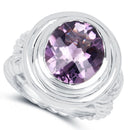 6.92 Carat Genuine Amethyst .925 Sterling Silver Ring-2