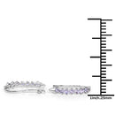 0.98 Carat Genuine Tanzanite .925 Sterling Silver Earrings-3