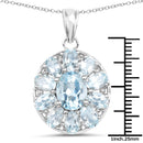 7.65 Carat Genuine Blue Topaz .925 Sterling Silver Pendant-3