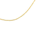 Solid 10K Yellow Gold 0.5mm Slim and Dainty Unisex 18" Rope Chain Necklace-6