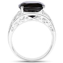7.09 Carat Genuine Smoky Quartz .925 Sterling Silver Ring-2