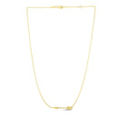 14k Yellow Gold Chain Necklace with Horizontal Arrow Pendant-2