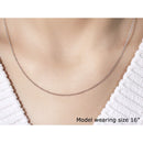 14k White Gold Round Cable Link Chain 1.3mm-4