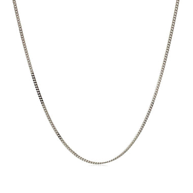 10k White Gold Gourmette Chain 1.0mm - 0
