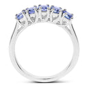 0.95 Carat Genuine Tanzanite .925 Sterling Silver Ring-2