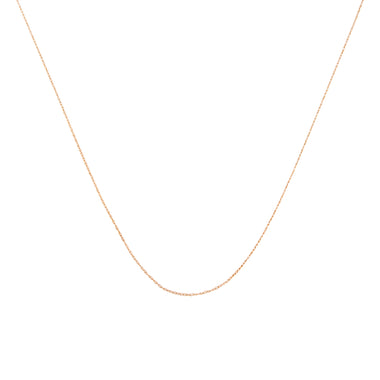 Solid 10K Yellow Gold 0.5mm Slim and Dainty Unisex 18" Rope Chain Necklace
