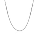 14k White Gold Gourmette Chain 1.5mm-2