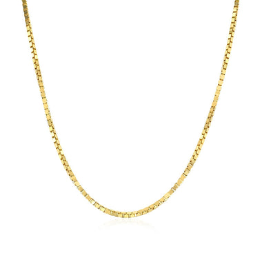 14k Yellow Gold Classic Box Chain 1.1mm - 0