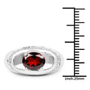 2.50 Carat Genuine Garnet .925 Sterling Silver Ring-3