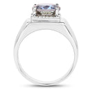 4.75 Carat Genuine Mystic Topaz .925 Sterling Silver Ring-2