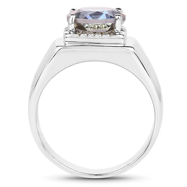 4.75 Carat Genuine Mystic Topaz .925 Sterling Silver Ring - 0