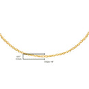 Solid 10K Yellow Gold 0.5mm Slim and Dainty Unisex 18" Rope Chain Necklace-7