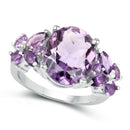 5.35 Carat Genuine Amethyst .925 Sterling Silver Ring-2