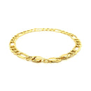 6.5mm 14k Yellow Gold Lite Figaro Bracelet-3