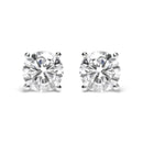 IGI Certified 14K White Gold 5.00 Cttw Round Brilliant-Cut Lab Grown Diamond Classic 4-Prong Stud Earrings with Screw Backs (F-G Color, SI1 Clarity)-1