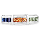 1.08 Carat Genuine Multi Sapphire .925 Sterling Silver Ring-3
