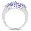 3.08 Carat Genuine Tanzanite .925 Sterling Silver Ring-2