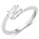 0.33 Carat Genuine White Diamond 18K White Gold Ring (F-G Color, VVS-VS Clarity)-1
