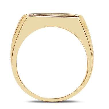 14K Yellow Gold Plated 0.25 Carat Genuine Blue Diamond .925 Sterling Silver Ring - 0