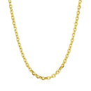 3.1mm 14k Yellow Gold Diamond Cut Cable Link Chain-2