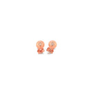 14k Rose Gold Classic Round Shape Stud Earrings (6.0 mm)-3