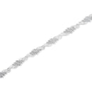 .925 Sterling Silver 1-1/2 Cttw Round and Baguette Cut Diamond Wave Link Bracelet (I-J Color, I2-I3 Clarity) - 7"-4