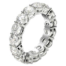 Round Cut Lab Grown Diamond Eternity Ring in 14k White Gold (5 cttw FG/VS2)-4