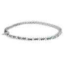 14K White Gold Round-Cut white and Blue Diamond Fashion Bracelet (3.70 cttw, H-I Color, SI1-SI2 Clarity)-1