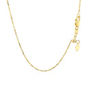 10k Yellow Gold Adjustable Cable Chain 0.9mm-3
