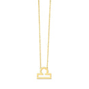 14K Yellow Gold Libra Necklace-1