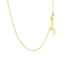 14k Yellow Gold Adjustable Cable Chain 0.9mm-3