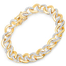 0.70 Carat Genuine White Diamond .925 Sterling Silver Bracelet-1