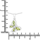 0.64 Carat Genuine Peridot .925 Sterling Silver Pendant-3