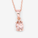 0.70 Carat Genuine Morganite .925 Sterling Silver Pendant-4