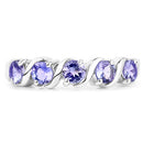1.15 Carat Genuine Tanzanite .925 Sterling Silver Ring-3