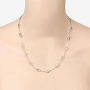 6.30 Carat Genuine Peridot .925 Sterling Silver Necklace-4