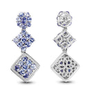 4.92 Carat Genuine Tanzanite .925 Sterling Silver Earrings-3